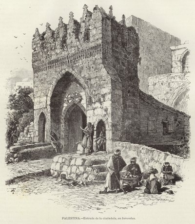 Palästina, Eingang zur Zitadelle in Jerusalem von European School